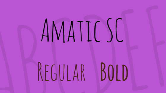 免费字体星期五- Amatic SC - Sessions学院