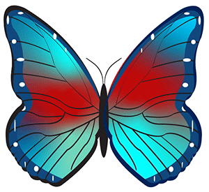 Illustrator自由形式的渐变例子蝴蝶