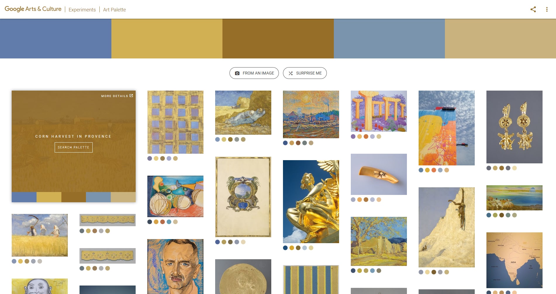 Google艺术调色板颜色工具